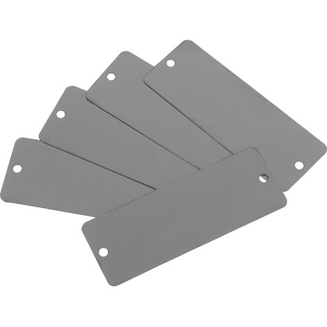 10 Plaques Vierges en Acier Inoxydable pour Gravure, Étiquettes Métalliques Bords Lisses, pour Équipement Industriel et Signalisation Extérieure DIY (1/5)