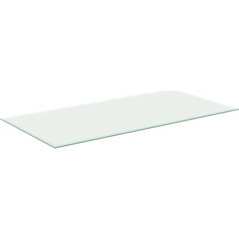 Piano Tavolo Piano Scrivania Trasparente 50x100 cm Vetro Temperato DAS952134 (1/5)