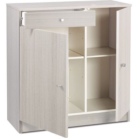 Mobile 2 Ante 1 Cassetto 77x80x34 cm Eucalipto (1/2)