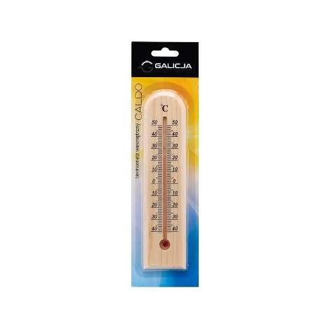Termometro da interno Caldo, 20 cm, in legno, da appendere (1/3)