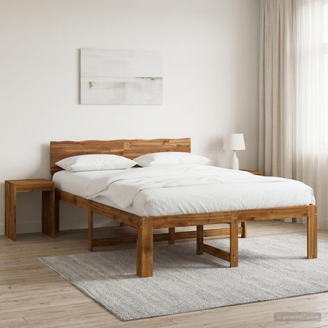 Cama doble con cabecero ROSTOCK Natural 120 x 190 cm (1/5)