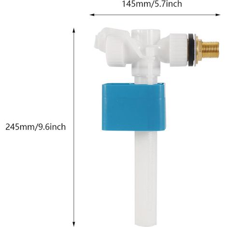 Robinet d’Entrée Latéral Professionnel Nouveau - Inlet Valve 1/2 Pouce pour Réservoir de WC - Embout en Cuivre (ABS) (1/5)