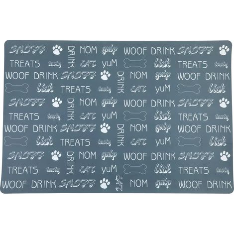 Zolux Tappetino per ciotola per cani L - 45x30 cm - Motivo con scritta