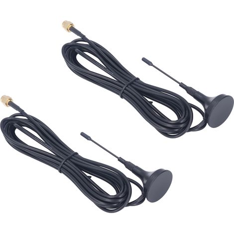 Lot de 2 antennes aimantées à ventouse 4G GSM GPRS 2G 3G SMA mâle gain 12DBI 700-2700MHz pour routeur NB-IOT machine vente (1/5)