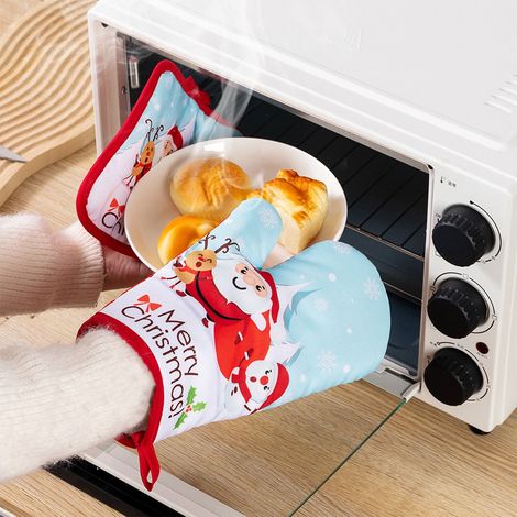 Manique De Four Et Sous-Plat - Protection Thermique Pour Cuisinière Four Micro-Ondes Grill - Polyester Résistant À La Chaleur - 1 Pièce (1/5)