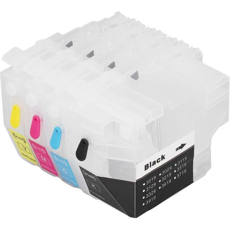 4 cartouches d'encre compatibles magenta bleu jaune noir impression nette et fluide rechange pour imprimantes LC3029 (1/5)