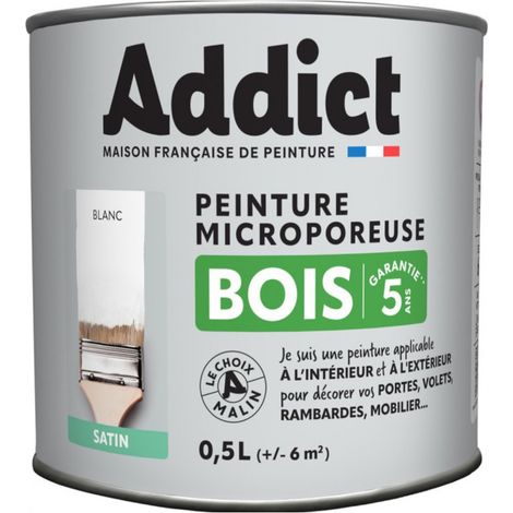 Vernice speciale per legno, bianco satinato, 0.5 L