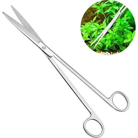 Ciseaux de plantation de ciseaux de terrarium d'aquarium, outils de ciseaux de plante aquatique de réservoir d'aquarium d'acier inoxydable pour des plantes d'aquarium (1/5)