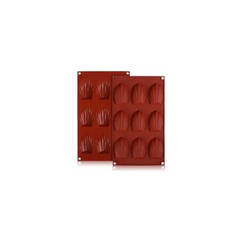 Moule Madeleine Silicone 9 Cavités - 2 Plaques Antiadhésives pour Muffins, Chocolat et Desserts Maison (1/5)