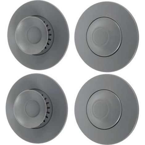 4 Pièces Bouchon Douche Anti Odeur Universel, Bouchon Baignoire Silicone avec Écran de Drainage, Bouchon Evier Cuisine Anti-Obstruction - pour Évier de Cuisine, Lavabo, Douche et Drain de Sol (1/5)