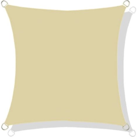 Vela de sombra codura impermeable 3x3 m beige (1/5)