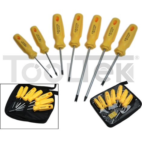 SET CACCIAVITI A U FORCELLA KIT 7pz TIPO MAGNETICO A INCASTRO
