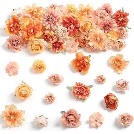 21 fiori artificiali nei toni del rosa e del rosso, accessori per capelli floreali fatti a mano, decorazioni per ombrelli, decorazioni floreali artificiali per matrimoni e hotel, molti (1/5)