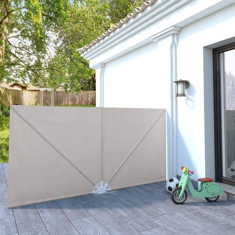 Toldo lateral plegable terraza color crema 300x150 cm vidaXL