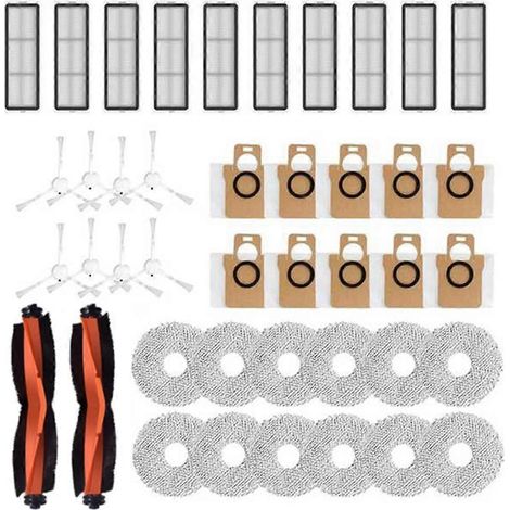 Accessoires pour aspirateur robot X20+/X20Plus : brosse latérale rotative, filtre, lingette de nettoyage, sacs à poussière, pièces de rechange (1/5)