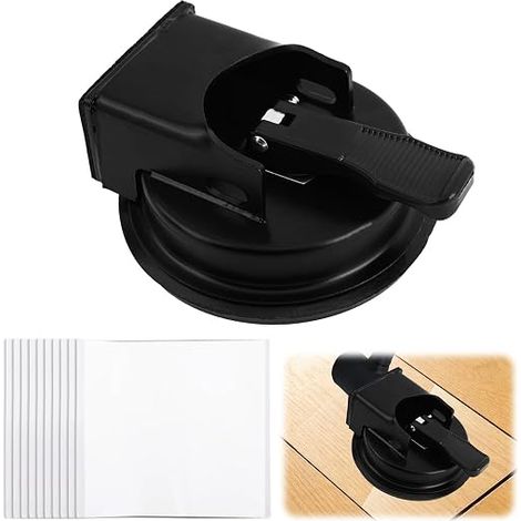 Outil Réparation Espace Plancher, Outil de Réparer des Interstices de Sol Ventouse Robuste avec 10 Pastilles Adhésives Convient pour Réparation du Vinyle Stratifié Lames et Parquet (Noir) (1/5)