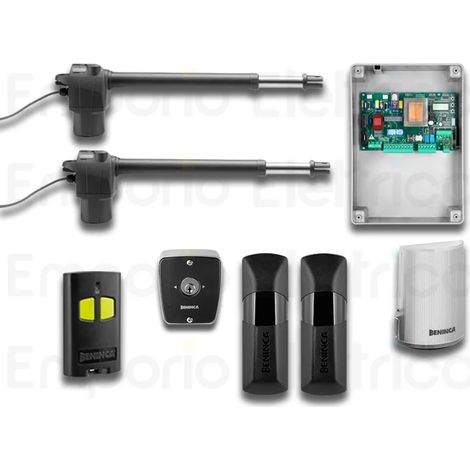 Beninca – Kit de motorisation pour portail battant 230V – Moteur électromécanique 2800N – Déverrouillage facile – IP54 – Pour vantaux jusqu'à 2,5m