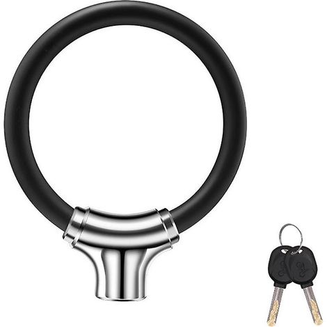 Antivol de vélo, câble antivol, antivol à clé, antivol pour trottinette électrique, très résistant, très sécurisé, pour vélos, VTT, trottinettes, motos (1/5)