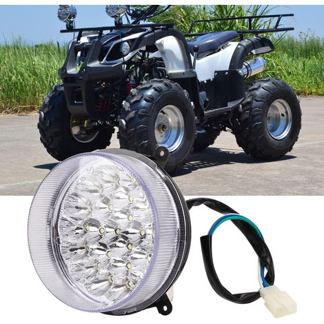 Phares ronds 3 lignes de 4,3 pouces 12 V adaptés aux karts et aux quads (1/5)