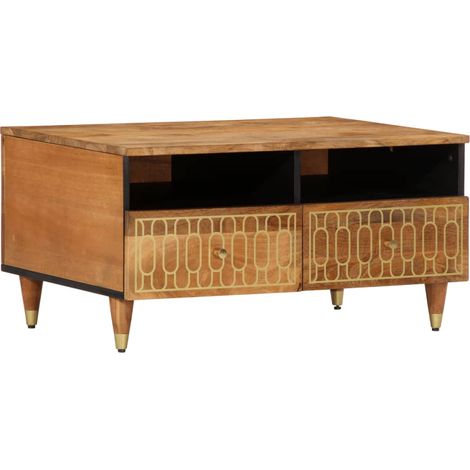 Couchtisch 80x54x40 cm Massivholz Mango