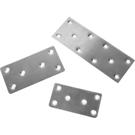 Edelstahl Lochblech Blech Lochplatte Holzverbinder Flachverbinder Verbinder 80 x 40 mm (1/3)