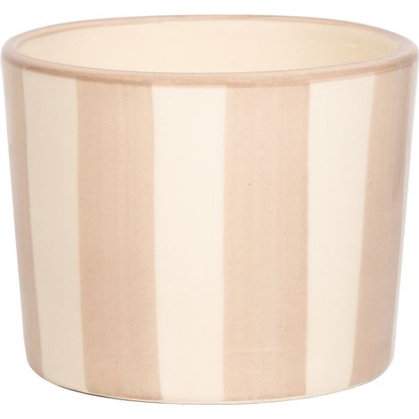 Lido Set 2 Bicchieri Righe Tumbler Artigianali in Ceramica Colore Sabbia - Design Elegante e Finitura a Mano Made in Italy per la Tavola