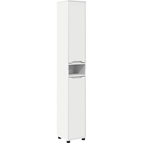 Maison Exclusive - Badezimmerschrank mit Tür Weiß 30,5 x 30 x 195