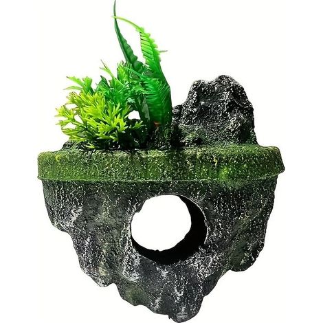 Île flottante, Aménagement d'aquarium, Décoration d'aquarium, Décor artificiel pour aquarium (1/4)