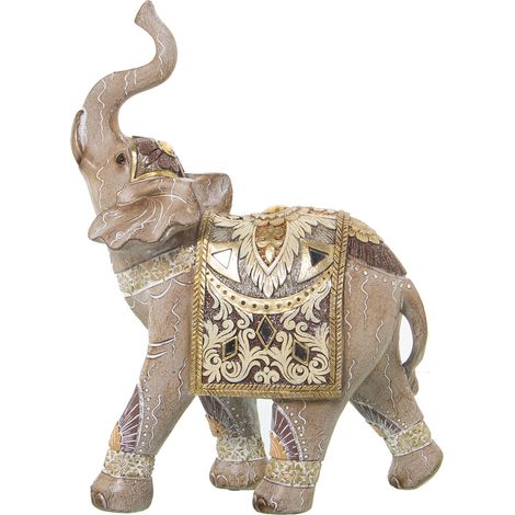Figurine Résine Éléphant Doré 21X9X28 Cm (1/2)