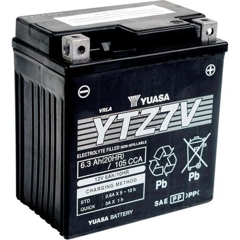 Batterie Yuasa pour scooter Yamaha 125 N-MAX 2015 à 2025 YTZ7V /