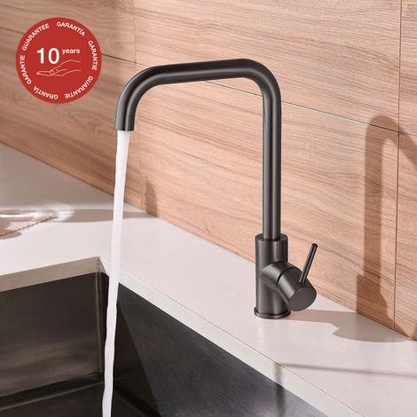 Mitigeur de cuisine bec haut SKY BATH gris mat PVD Inox S304 série COMFORT (1/5)