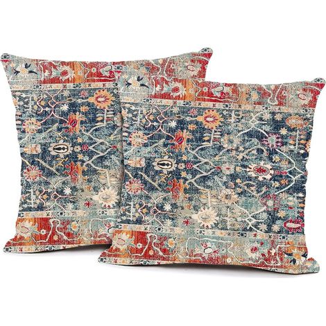 Funda de almohada de estilo turco-persa, 40,6 cm x 40,6 cm, relleno no incluido, compatible con cojines de tamaño estándar.