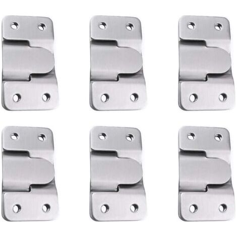 Sollbry 6 Paires [12 pack] Support de Montage Dissimulé Embarqué Interverrouillage Pendaison Boucle Quincaillerie Murale en Acier Inoxydable pour Accrocher la Photo Miroir Cadre Dosseret Meubles (1/5)