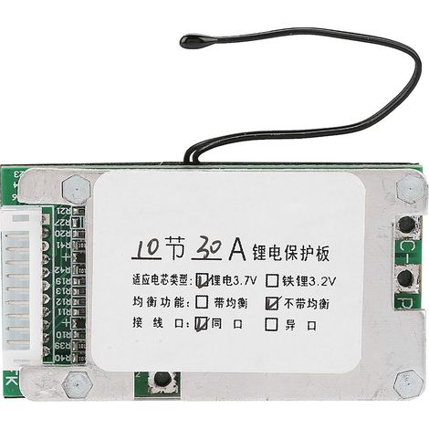 10S 36V 30A Lithium-Batterieschutzplatine 3,7V Lithium-Ionen-Batterie-BMS-Leiterplatte (1/5)