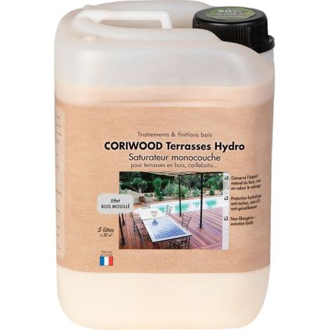 Saturateur monocouche pour terrasse bois - Incolore - Jérican 5 L (1/4)