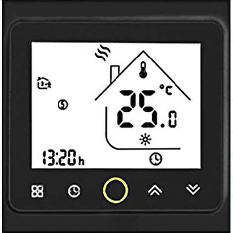 Termostato inteligente Intellight 5A para calderas de agua/gas, sin Wi-Fi – Negro (1/5)