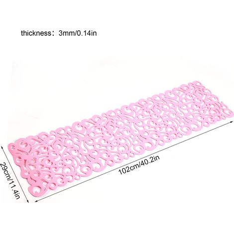 Rechteckige Filztischdecke, Tischläufer, Platzsets, Innendekoration (rosa) (1/5)