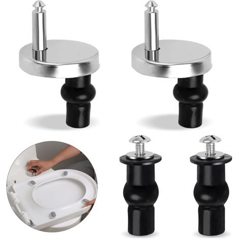 QORVA-Kit de 2 vis universelles pour WC - Pièces de rechange en nylon incluses (1/5)