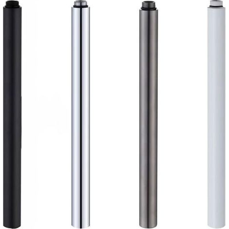 Extension de tuyau de douche de 30 cm pour remplacer les tuyaux de douche anciens ou usés, tube rond chromé, accessoires de salle de bain (chromé) (1/4)