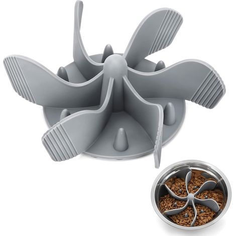 Insert Anti Glouton - Pour Gamelle Céramique ou Inoxydable - Diamètre 11 cm - Fond à 36 Ventouses - En Silicone Souple - 1 Pièce (1/5)