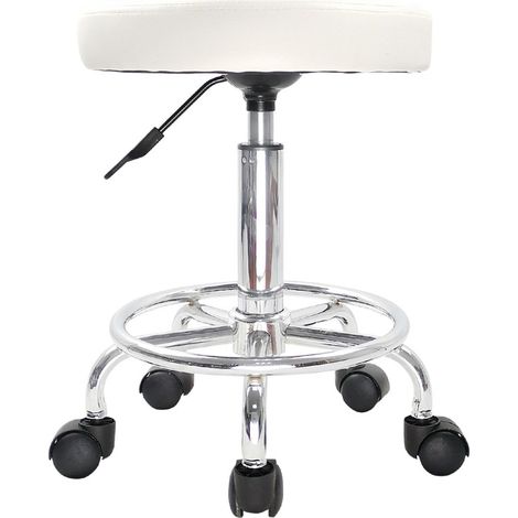 Tabouret de bar réglable en hauteur rotatif – Cuir synthétique imperméable – Hauteur assise 47,5 à 62 cm – Confort optimal pour salon et cuisine – Kktoner