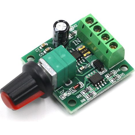 2 Pcs DC 1.8V‑12V 30W 2A PWM Basse Tension Moteur Contrôleur De Vitesse Commutateur Régulateur De Tension Réglable Pilote Commutateur avec Bouton De Contrôle De Vitesse pour Ventilateur Pompe (1/5)