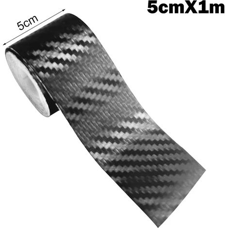 (5 cm x 1 m) Autocollants 3D en fibre de carbone pour voiture : protection contre les rayures,protection solaire,imperméables,pour seuils de porte et rétroviseurs Films décoratifs pour voiture