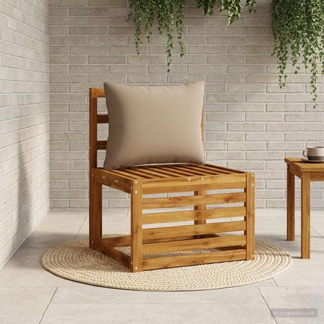 vidaXL 1-Piece Back Cushion PUTTEN 100% Polyester Taupe (1/5)