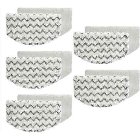 Lot de 10 lingettes AURA 1940 pour balai vapeur Bissell PowerFresh, en microfibre lavable (1/5)