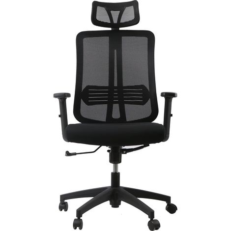 Sedia da ufficio ergonomica "Copenaghen" in tessuto traspirante con ruote -Grigio (1/4)