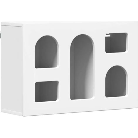 Armario moderno de pared con estantes versátiles 60 x 20 x 40 cm fabricado en madera de ingeniería blanca 020054800 (1/5)