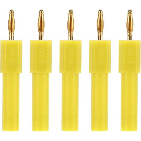 Stück Bananenstecker-Adapter, starke Verbindung, gute Leitfähigkeit, 2 mm auf 4 mm, gelb (1/4)