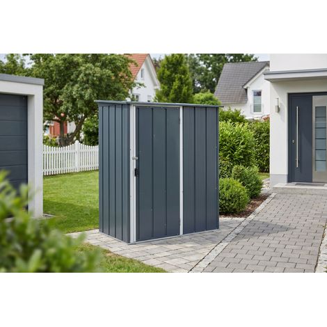 Duramax abri de jardin métallique Easy 1,5x0,6m Anthrazitgris, 0,31 mm Épaisseur paroi 162,8 x 81,2 cm (1/4)