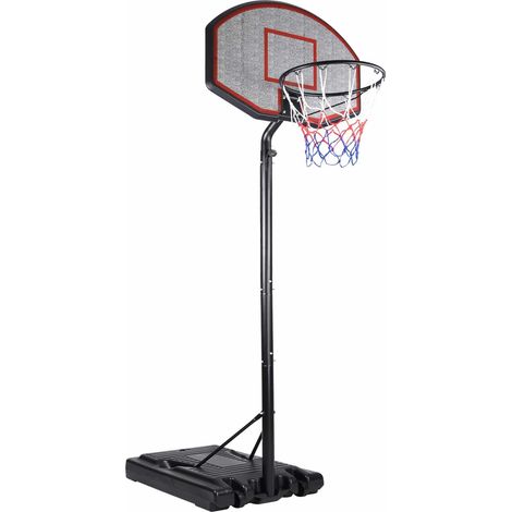 Adjustable basketball hoop with wheels 205 305 cm
